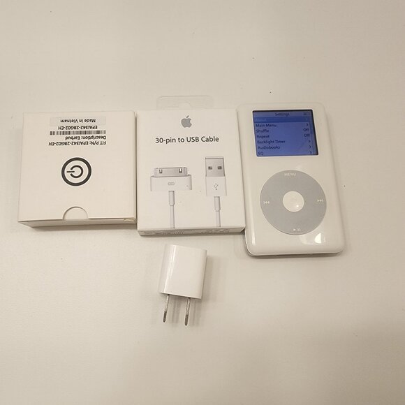 Upgraded SSD Apple Ipod Photo 128GB with new battery White - Picture 1 of 4